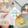 4 Pieces Small Silicone Nonstick Mixing Spoons, High Heat Resistant,Cooking