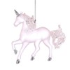 Matte Pink Unicorn with Glitter Christmas Tree Ornament T2558