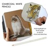 Brusarth Professional White Charcoal Pencils Set - 3 Pieces Sketch