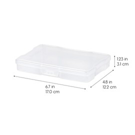 IRIS IRIS USA Scrapbook Paper Storage Cases, 10-Pack, Fits 4" x 6" Photos Organizing Art and Crafting Supplies Stationery Small Items Washi Tape Nail Polish Rounded Corner, Clear