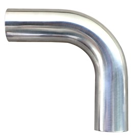 KOTVTM 2"(51mm) OD, Leg Length 4" (100mm), 90 Degree Bend Elbow 2 Inch 6061 Aluminum Pipe Tube Intercooler Pipe Tight Radius Air Intake Tube High Polishing Treatment