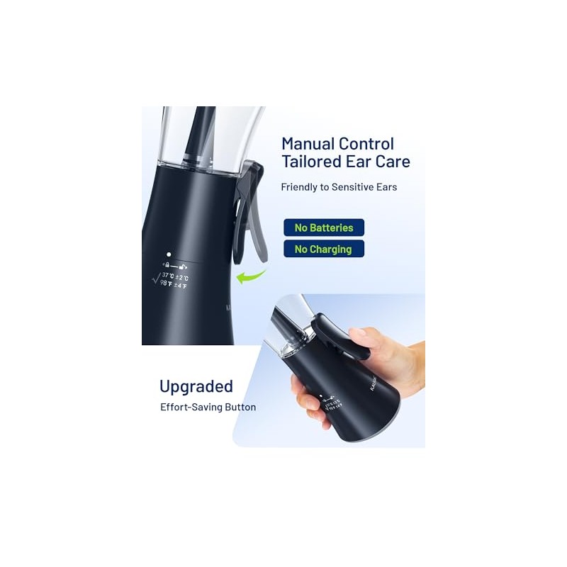 Upgraded Ear Wax Removal Kit, Manual Ear Cleaner, Effort-Saving Button,