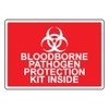 Bloodborne Pathogen Protection Kit Inside Sign Spill Clean-Up & Control