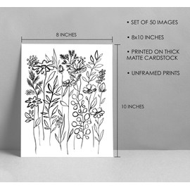 Black White Wall Collage Kit Aesthetic Pictures 50 set 8x10 inches, City Chic Wall Decor for Teen Girls, Wall Art Prints, College Dorm Room Decor, Photo Collection