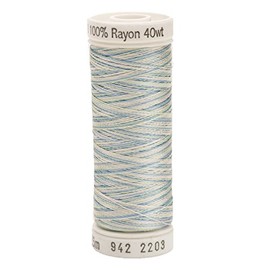 Sulky 942-2203 Rayon Thread for Sewing, 250-Yard, Baby Pink/Mint Greens/Blue