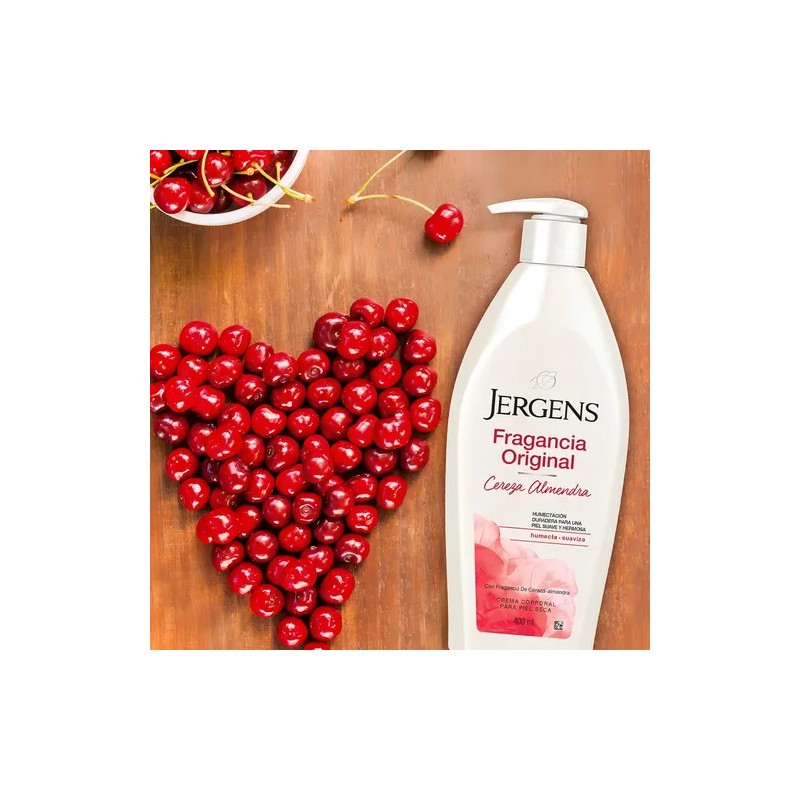 Jergens Crema Corporal Humectante Cereza Almendra Piel Suave