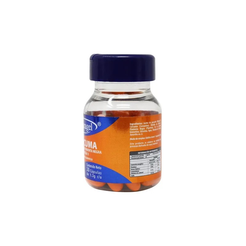 Naturagel Cúrcumacurcuminapimienta Negraomega 3 30 Cap Sabor Sin Sabor