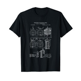 T-shirt con disegno di birra, brevetto Brewery, idea regalo per birraio Maglietta