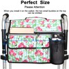 Wheelchair Storage Bag, Wheelchair Double-Sided Armrest Pouch with Cup Holder