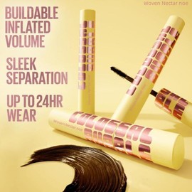 Colossal Bubble Mascara, get Buildable Volume andLength for Bold, Separated Lashes, for 24HR:_Blackest Black