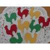 Rooster Cupcake Toppers - Red Green and Yellow Farmhouse Rooster