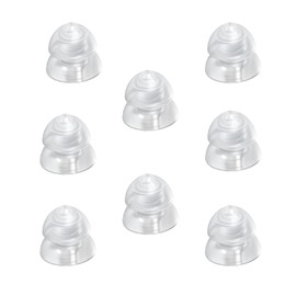Hearing Aids Ear Domes, Eartips for Hearing Aids, Recommend for Vivtone Xpure or Other Similar Devices, Black, Large Size (L * 8)