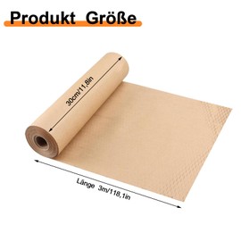 Honeycomb Paper Packaging Paper, 30 cm x 30 m, Brown Honeycomb Paper, Nub Foil Alternative, Filling Material Packaging, Upholstery Paper