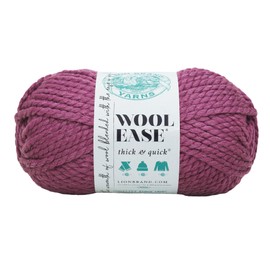 Lion Brand Yarn Wool-Ease Thick & Quick Yarn, Soft and Bulky Yarn for Knitting, Crocheting, and Crafting, 1 Skein, Fig
