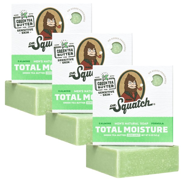 Dr. Squatch NEW Total Moisture Men's Bar Soap - 3-Pack