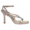Coach Kaia Metallic High Heel Sandal-Platinu