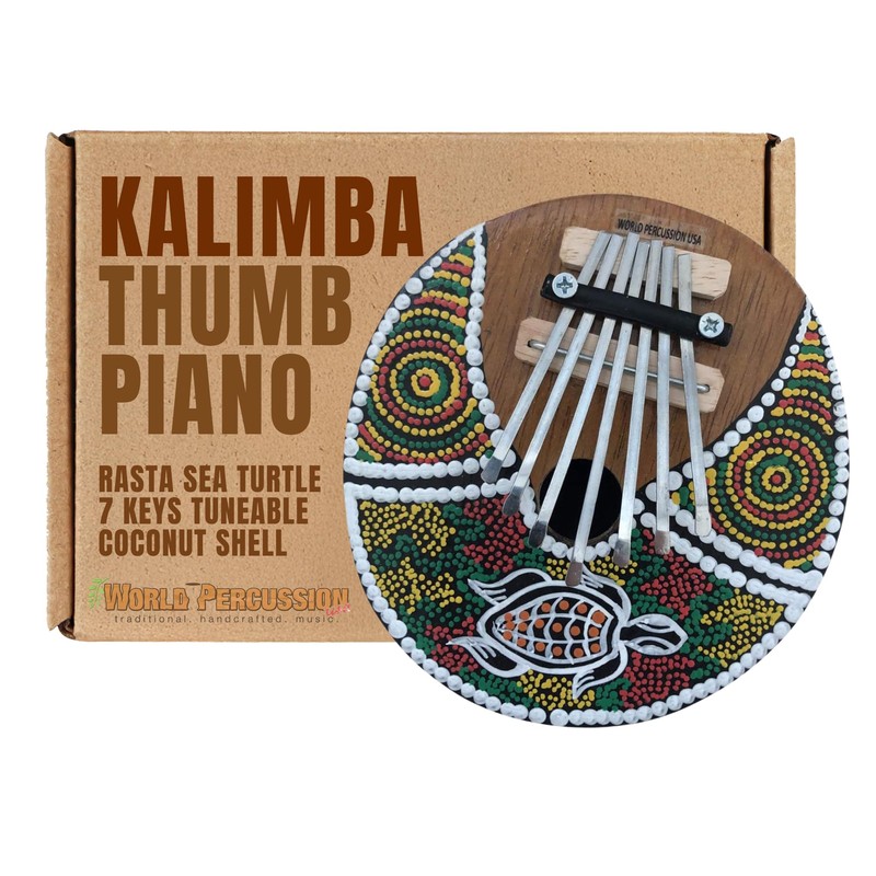 World Percussion USA Kalimba Thumb Piano - 7 keys -