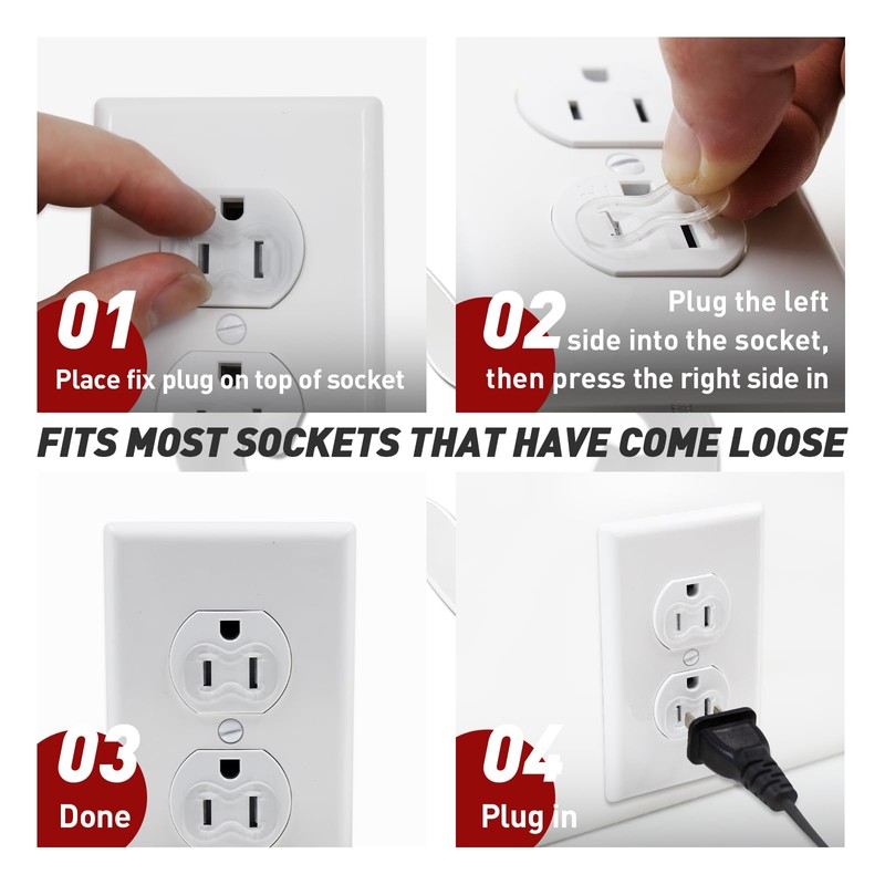 FixlyFido 15-Pack Loose Outlet Fix Plug - Ensure Secure Connection