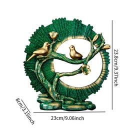 Folpus Love Statue Sculpture Ornament Knick Knack for Entrance Valentines Day Tabletop Bedroom Wedding, Green