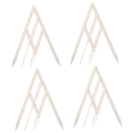 TOVINANNA 4 Pcs Eyebrow Measuring Ruler Stainless Steel Ratio Tool for Symmetrical Brows