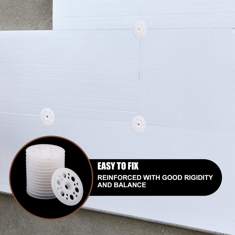 100pcs Plastic Flat Washers, 45mm Load Spreading Plastic Washers Polypropylene