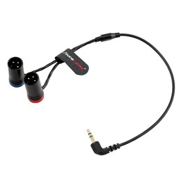 Alvin's Cables 3.5mm TRS to Dual XLR Male Y Splitter Cable, 1/8’’ TRS to 2 XLR 3 Pin Male Breakout Audio Cable for RØDE Wireless GO II MixPre Recorder Unbalanced, 45cm|18inches