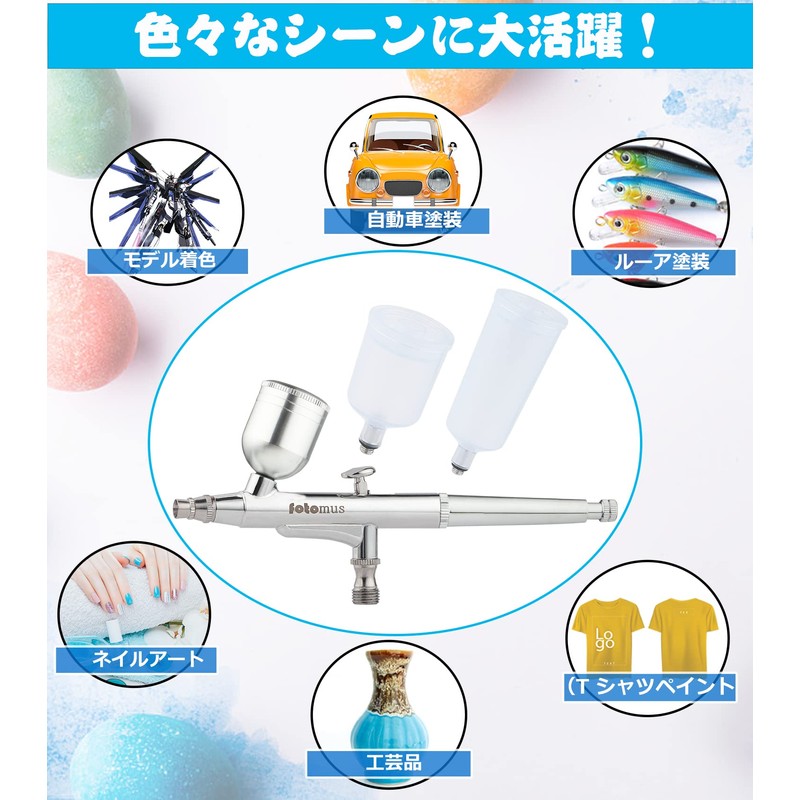 Airbrush, 0.02 inch (0.5 mm), Large Diameter, Double Action, 3