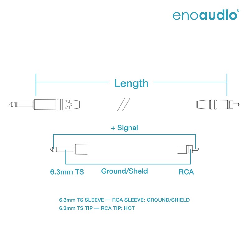 enoaudio Mogami 2534 Quad Professional Studio Cable, Neutrik Gold RCA