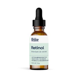 HEBBE - Retinol 10g | Combate Envejecimiento | Regula Producción Sebácea | Estimula Regeneración | Protege y Repara Daño UV | Fórmula Concentrada.
