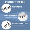 Andibro 50Pack Plastic Gazebo Curtain Hooks for Track, Black Plastic