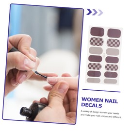 Beavorty 5 Sheets Nail Art Stickers Full Nail Wraps Full Nail Art wrap Full Cover Nail Wraps Nail tech Accessories Decal Fake Nail Sticker DIY Manicure Accessories PVC Nail Tape