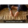 PEMAR L-Sized Set of 2 Large Bamboo Wicker Serving Trays