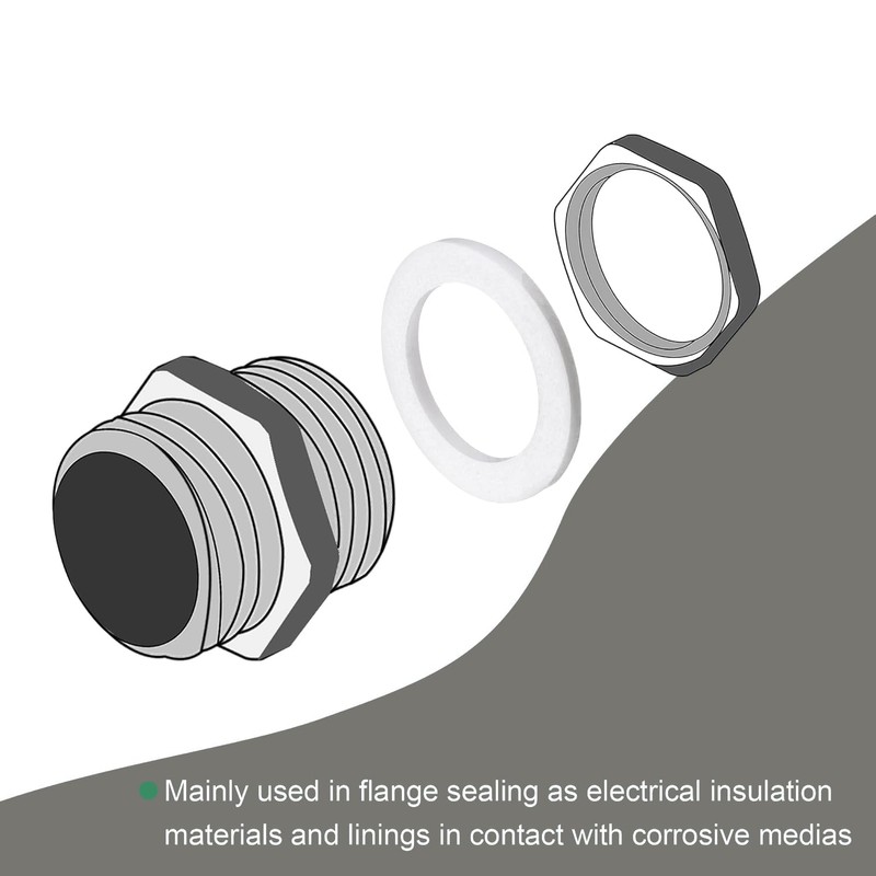 TOP-VIGOR 5Pcs PTFE Flat Washers 55mm OD 45mm ID 2mm