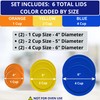 1, 2 & 4 Cup Orange, Blue, Red Replacement Lids/Covers