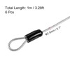 PATIKIL Security Cable 2.5mm x 1m/3.3ft, 6 Pack Coated Luggage
