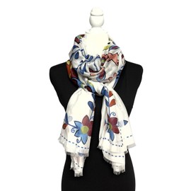 Humble Hilo Vector Art Fashion Scarf (Brown Medallion, Large)