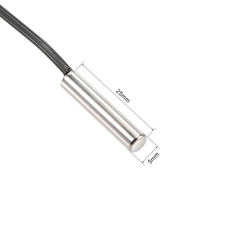 10K Temperature Sensor Probe, 3pcs 1 Meter Waterproof Temp Sensor