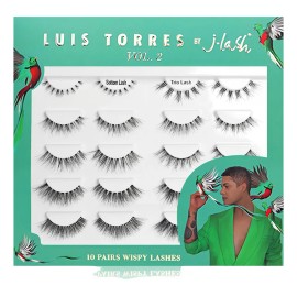Pestañas Postizas J.Lash Línea Luis Torres Curvatura C 10 Pares Mink Sintético Negro