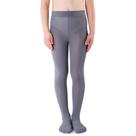 NOQ Children Thin Tights with Beautiful Print Girls Patterned Pantyhose 40 DEN School Dance Ceremony Casual, Zojka Grey 4-5 years (104-110)