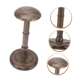 TEHAUX Wig Stand Helmet Rack Wig Hanger hat Stand Wig Display Rack Wooden hat Rack Wig Rack Helmet Display Stand Wood hat Holder hat Rack Stand hat Wig Retro Color Dryer Travel Solid Wood