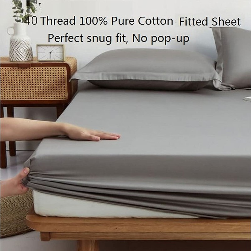 INJOY HOME DECOR 100% Pure Cotton king size fitted sheets