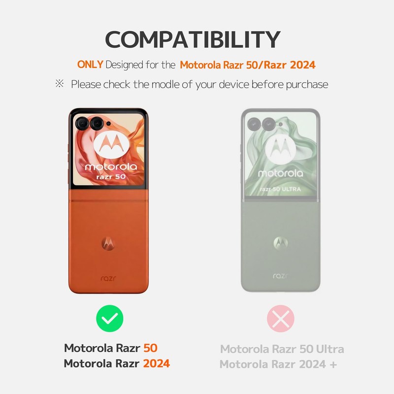 NINKI Compatible Moto Razr 50 Case with LCD Film, Good