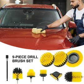 Drill Brush Attachment, Drill Brush Kit, Multipurpose Long-Reach Ergonomic Polishing Tool for Engine Bay Pool Upholstery Outdoor Equipment Kitchen