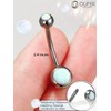 OUFER 14G Belly Button Piercing Titanium Piercing Navel Long Short
