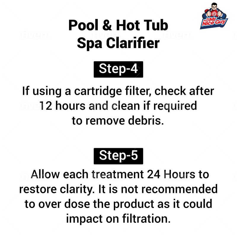 Pool & Hot Tub Spa Clarifier 1 Litre - Water