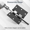 3 Pack Door Hinges 3.5 Inch with Square Corner, Matte