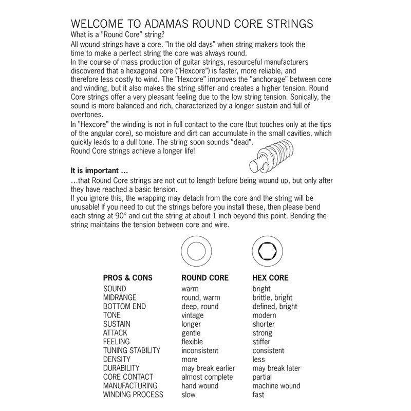 Adamas Nuova 1749NURC Acoustic Guitar Strings Phosphor Bronze Coated Round