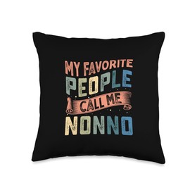 Funny Happy Father's Day Gift Shop My Favorite People Call Me Nonno Funny Fathers Day for Guys Throw Pillow, 16x16, Multicolor