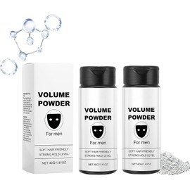Polvo Texturizador Cabello Hombre, que Aportan Volumen y Textura, de Textura Fina, Frescos y de Larga Duración, Aptos para Cabellos Finos y Blandos, así como Gruesos y Duros, 40 g (2 pc)
