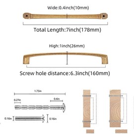 COTYKILEY 10 Pack 6-1/4 Inch(160mm) Antique Brass Kitchen Cabinet Handles Cabinet Pulls Vintage Drawer Pulls Aged Gold Bronze Kitchen Cabinet Hardware Kitchen Handles Drawer Pulls Dresser Handles